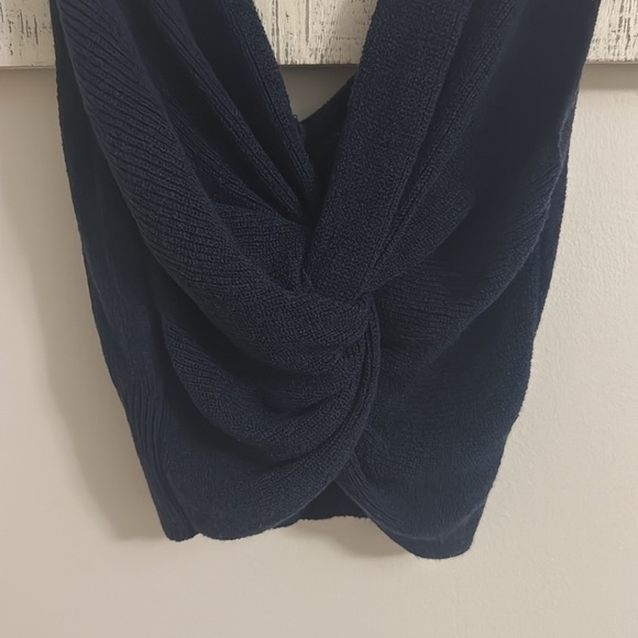 Moussy Vintage Knit Tank in Navy - Picture 2 of 7